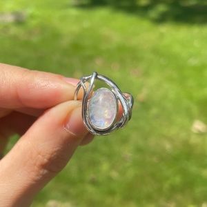 Sterling Silver Rainbow Moonstone Ring